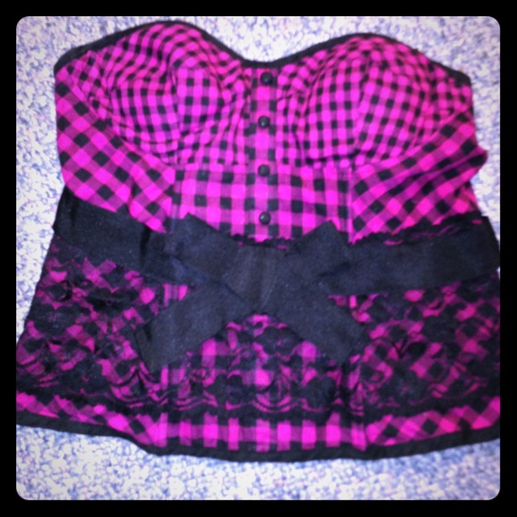 Corset- pink and black
