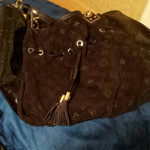 Deep dark leather Irene style handbag