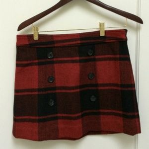 GAP plaid wool skirt