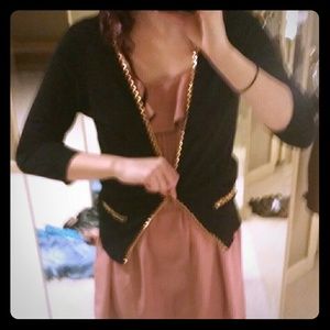 Cardigan with chain trimming