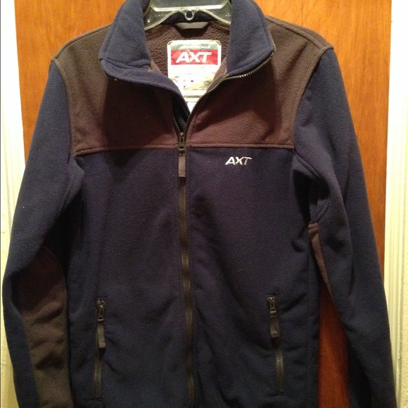 Aeropostale AXT extreme fleece jacket navy n brown