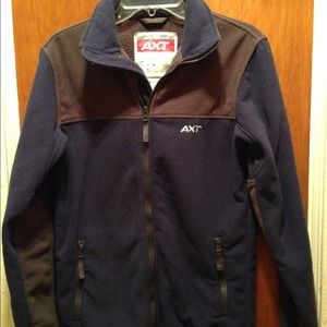 Aeropostale AXT extreme fleece jacket navy n brown