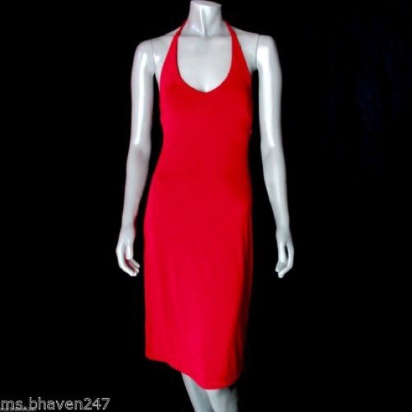 JCrew red halter dress - Picture 1 of 2