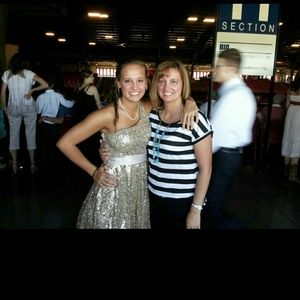 Gold sequin formal dress