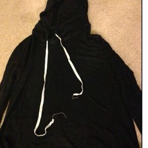 Brandy Melville Black Knit Layla Hoodie