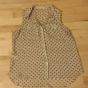 Sleeveless sheer women's blouse