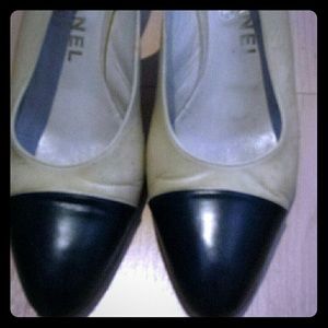 Good condition Chanel sling back heels for sale.