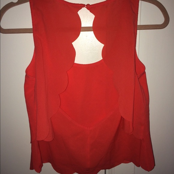 Open-back Orange/Red Top - Picture 2 of 2