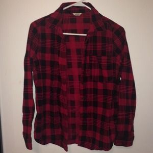 Grunge red/black flannel