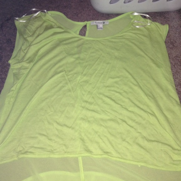 Lime green top
