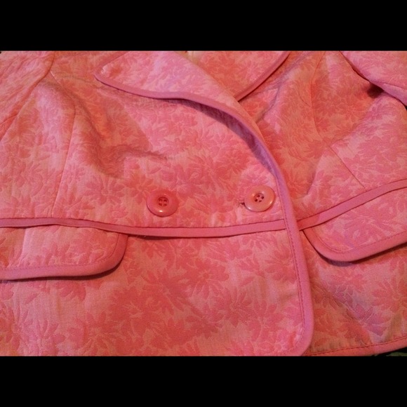 Bandolino Pink Quilt-pattern Executive Blazer - Picture 3 of 4