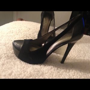 black Guess heels