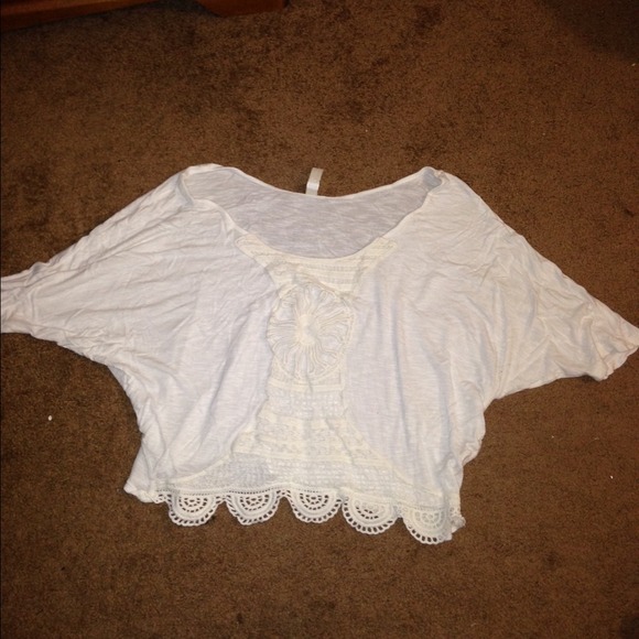 Size large white top!