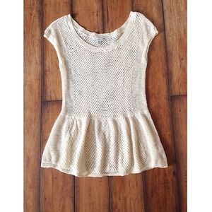 Knitted peplum top