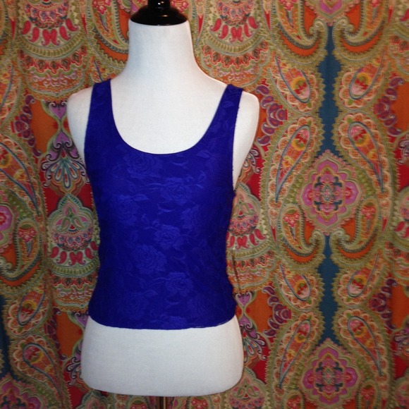 Forever 21 Tops - NWT Royal Blue Lace Tank Top