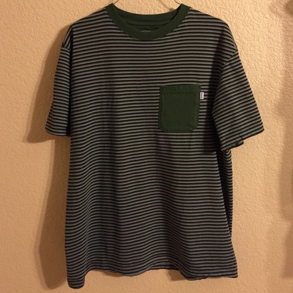 HUF Striped Pocket T-Shirt in Green