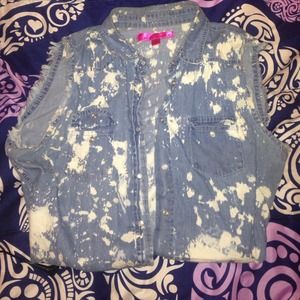 Bleached/ cut off long shirt
