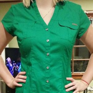 Express short sleeve dress shirt in Kelly green