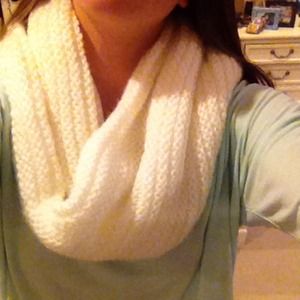 Cream colored chunky scarf