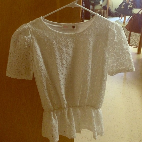 White lace shirt