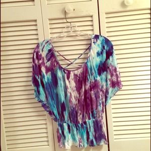 Blue and purple tie-dye top!