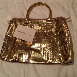 Gold BCBGMAXAZRIA BAG