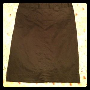 Black Banana Republic Cotton Pencil Skirt