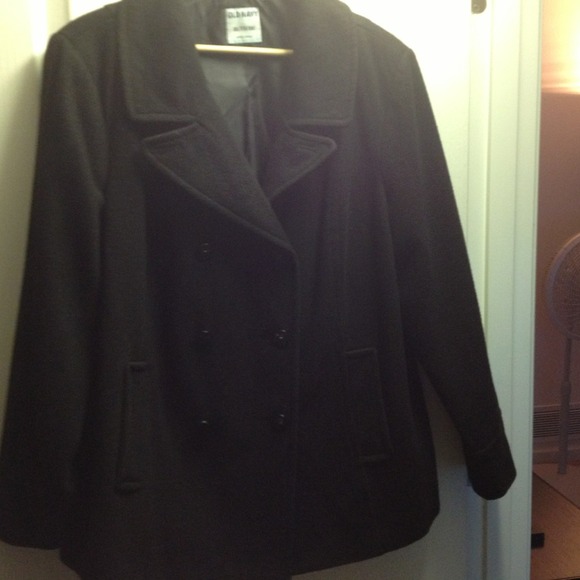 Old Navy Black Pea Coat XXL