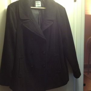 Old Navy Black Pea Coat XXL
