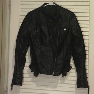 🚲 Faux Leather Biker Jacket