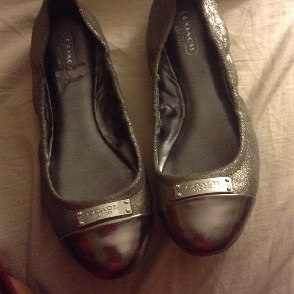 Sparkly coach flats
