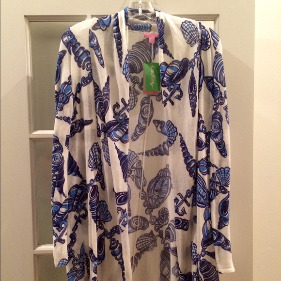 Lilly Pulitzer Stuffed Shells Open Cardigan