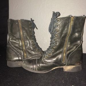 Steve Madden Distressed Combat Boots