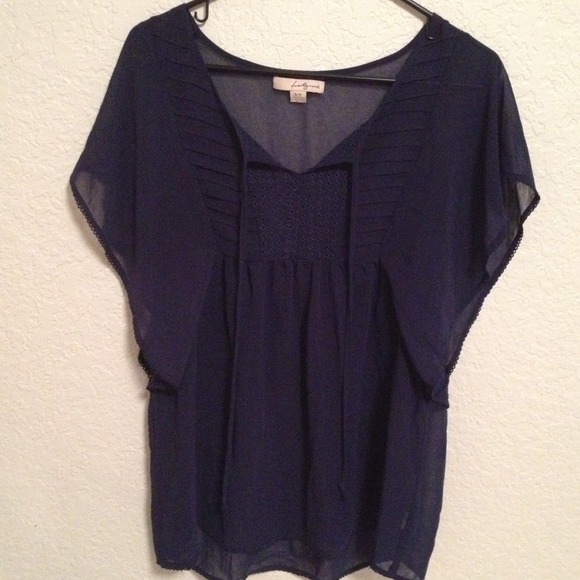 Navy blue Size S sheer top