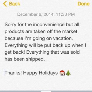 Closed for Holidays!