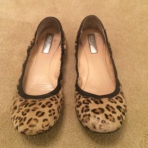 Halogen Callie Flat - Leopard print calf hair.