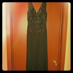 Sequined black dress