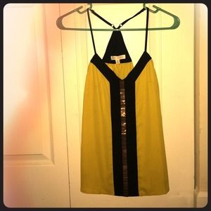 Yellow and black top