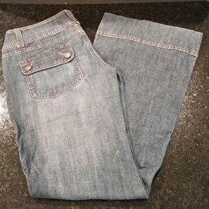 Low rise flare jeans