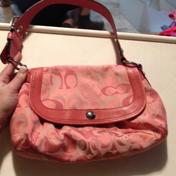 Pink coach purse