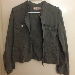 Green jean jacket
