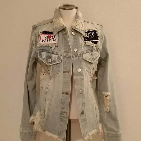 UNIF Jackets & Blazers - Distress Denim Jacket