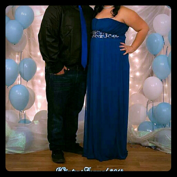 Long royal blue dress