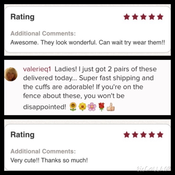 Cute Red Lace Boot Cuffs - Picture 3 of 3