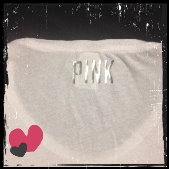 *SOLD*Pink by VS Bling White T-Shirt XS - Picture 4 of 4