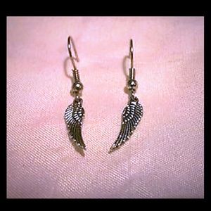 Angel wing dangle earings