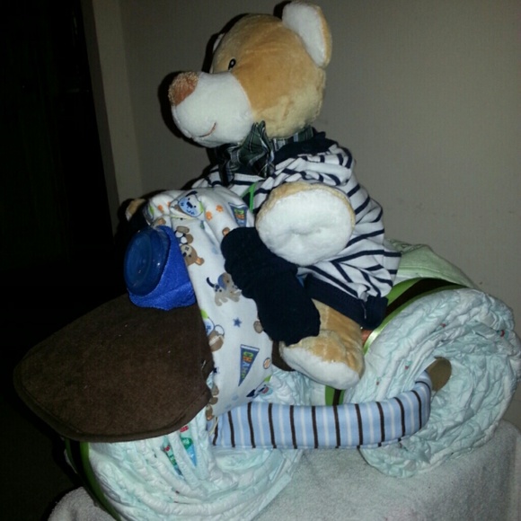 Diaper cake motorcycle - Picture 2 of 3