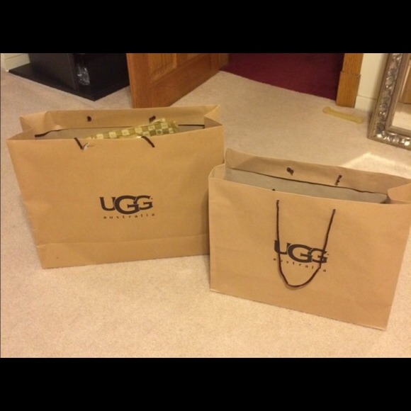 UGG Authentic UGG shopping bags and shoe boxes. from Rossanna's