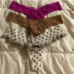 NEW Victoria Secrets bundle of 3 "the Lacie" thong
