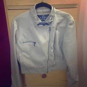 Cream leather jacket